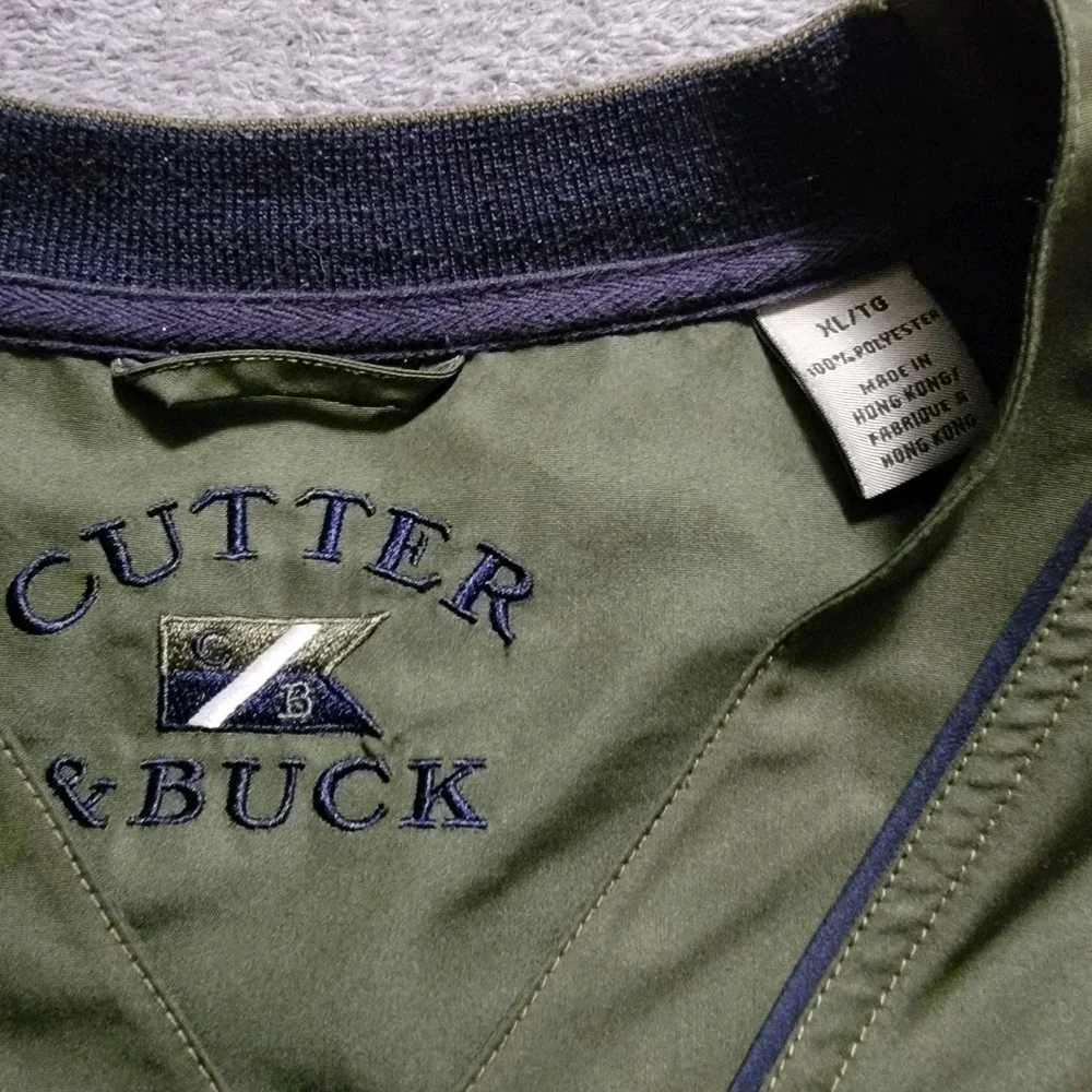 Vintage Cutter & Buck Pullover Windbreaker Vest Men's XL Plum Brook Country Club